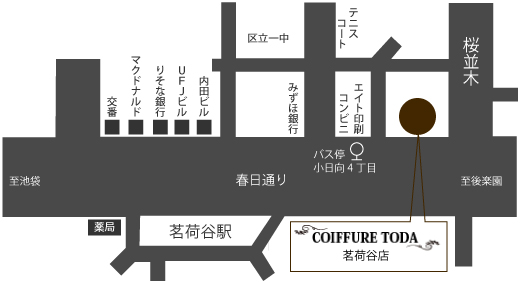 画像：COIFFURE TODA　アクセスマップ