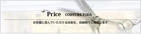 Price COIFFURE TODA qlɊłZpAቿił񋟂܂B